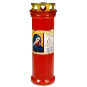 CERO VOTIVO LUCE ETERNA ROSSO  T50 PARAPIOGGIA