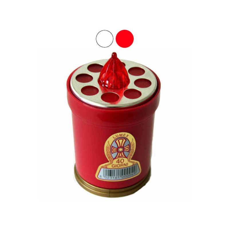 CERO VOTIVO LUMI BATTERIA gg 40  BASIC ROSSO  ATER