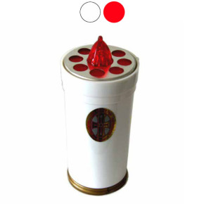 CERO VOTIVO LUMI BATTERIA gg 60  BIG   BIANCO ATER
