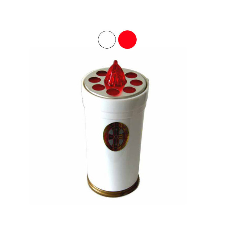 CERO VOTIVO LUMI BATTERIA gg 60  BIG   BIANCO ATER