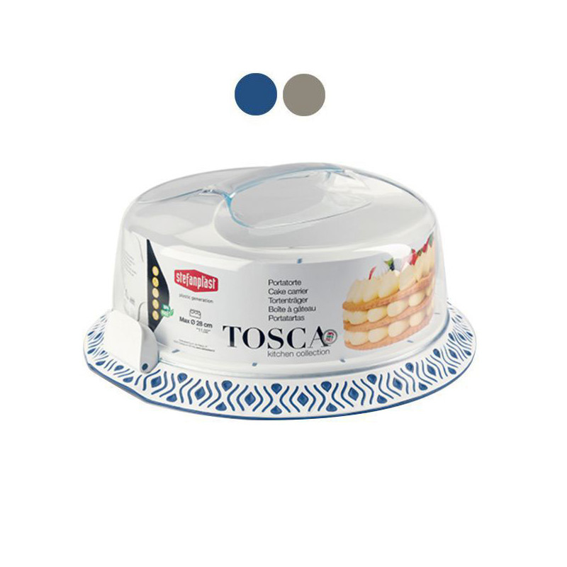 CONTENITORE TOND TORTA TOSCA BLU  37 h 16 STEFANPL