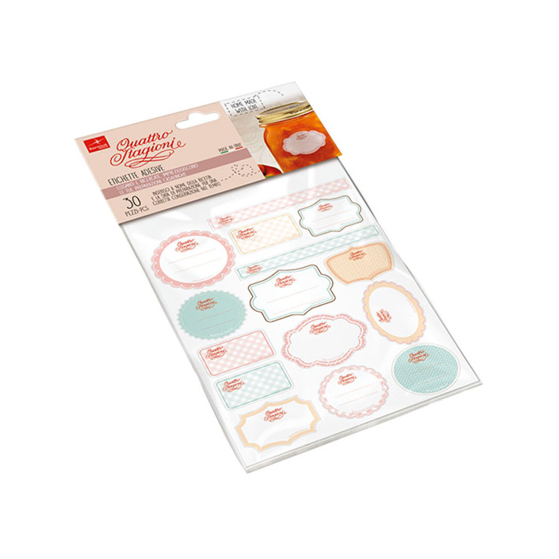 ETICHETTE VASO 4 STAGIONI KIT       Pz 30 BORMIOLI
