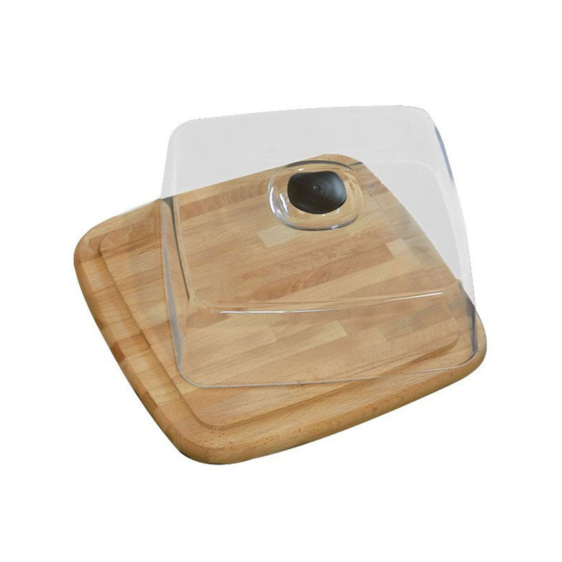 CONTENITORE QUAD LEGNO FORMAGGIO   cm 31x31 CHECCO