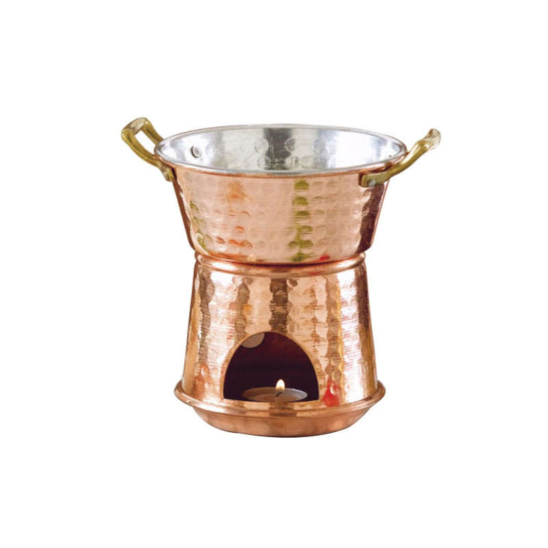 FORNELLINO BAGNA CAUDA RAM.cm 14 h 17 CU ARTIGIANA