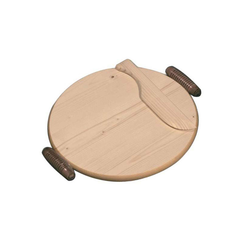 TAGLIERE LEGNO TONDO COLTELLO         cm 35 CHECCO