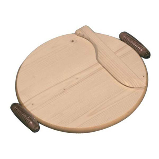 TAGLIERE LEGNO TONDO COLTELLO         cm 35 CHECCO