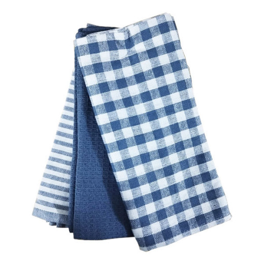 CANOVACCIO PIATTI COTONE BLU Pz 3 50x70 XTRA 12482