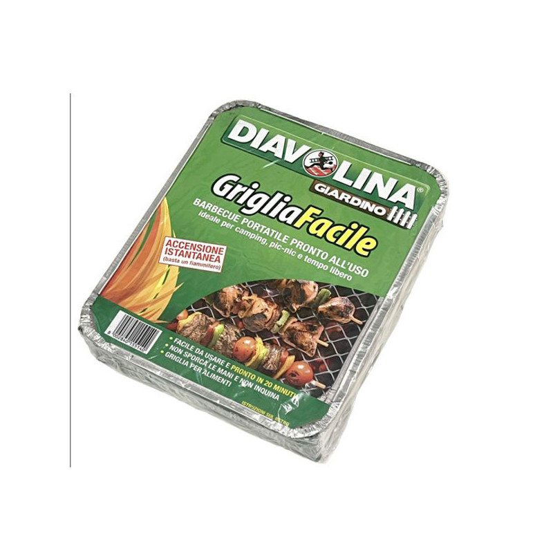 BARBECUE GRIGLIA FACILE     cm 32x25 h 5 DIAVOLINA