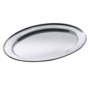 VASSOIO ACCIAIO OVALE          cm 35x22 XTRA 12547