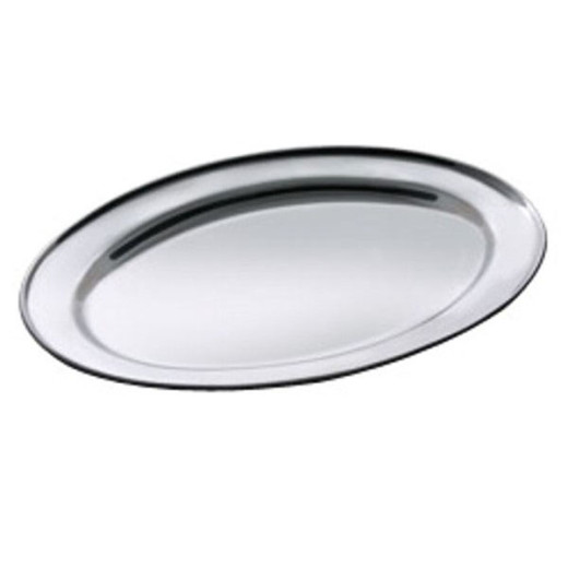 VASSOIO ACCIAIO OVALE          cm 35x22 XTRA 12547
