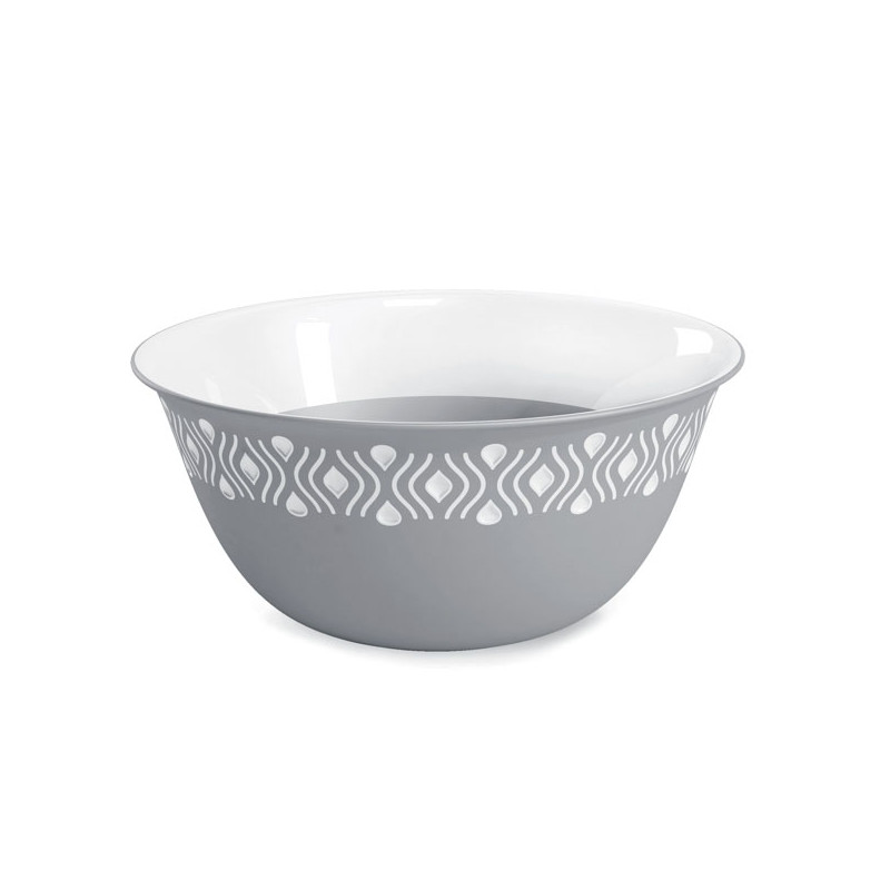 INSALATIERA PLASTICA TOSCA GRIGIO   cm 19 STEFANPL