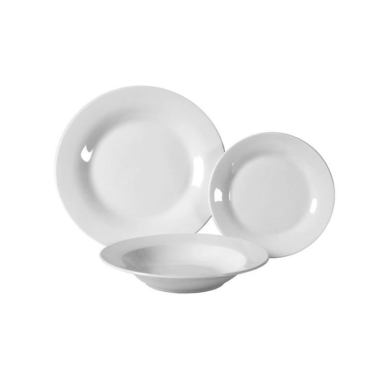SERVIZIO PIATTI PORCELL.BIANCO    Pz 18 XTRA 12574
