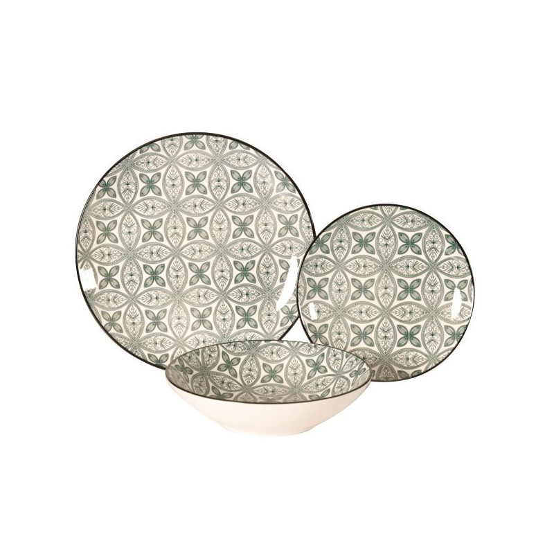 SERVIZIO PIATTI PORCELL.MAIOLICA  Pz 18 XTRA 11691