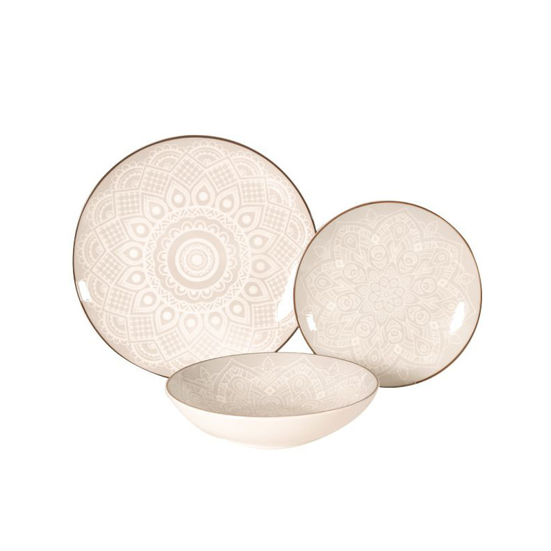 SERVIZIO PIATTI PORCELL.MANDALA   Pz 18 XTRA 11692
