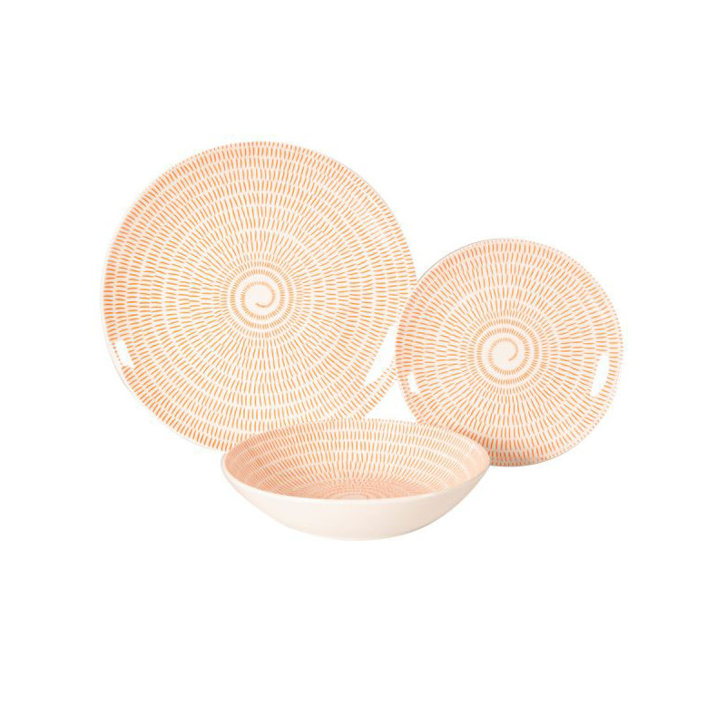 SERVIZIO PIATTI PORCELL.SPIRALE   Pz 18 XTRA 11693