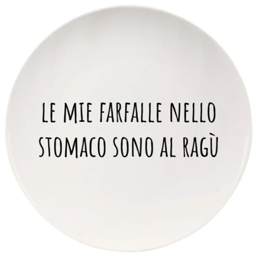 PIATTO CERAMICA PIANO FARFALLE        cm 26,5 SOOR