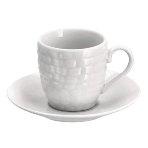 TAZZA CAFFE PORCELLANA QUADRI              Pz 6 AD