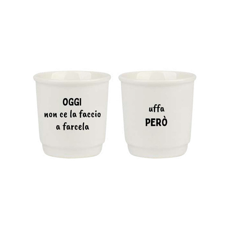 TAZZA CAFFE CERAMICA OGGI          ml 90 Pz 2 SOOR