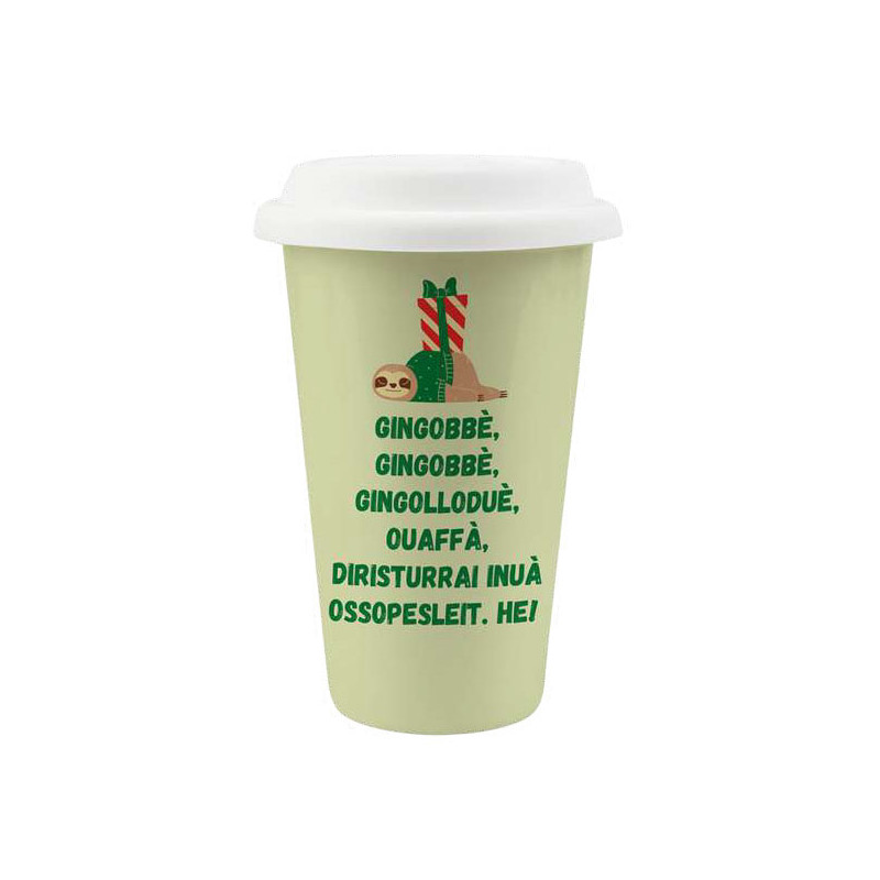 TAZZA MUG CERAMICA COPERCHIO GINGOBBE' ml 260 SOOR