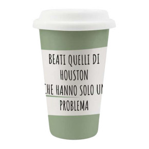 TAZZA MUG CERAMICA COPERCHIO HOUSTON   ml 260 SOOR