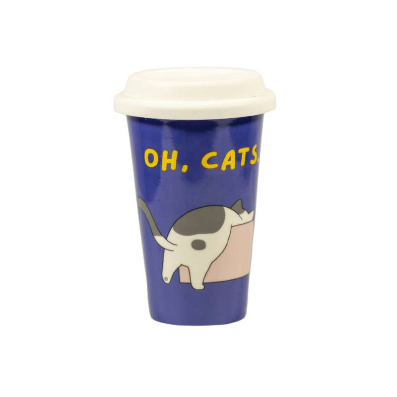 TAZZA MUG CERAMICA COPERCHIO OH CATS   ml 260 SOOR