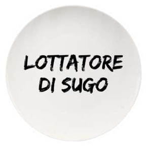 PIATTO CERAMICA PIANO LOTTATORE SUGO  cm 26,5 SOOR