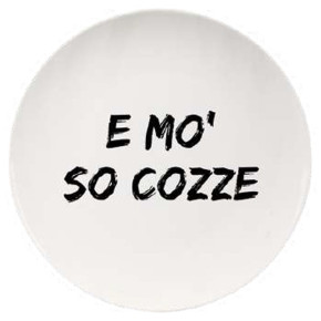 PIATTO CERAMICA PIANO MO' SO COZZE    cm 26,5 SOOR