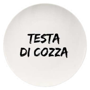 PIATTO CERAMICA PIANO TESTA DI COZZA  cm 26,5 SOOR