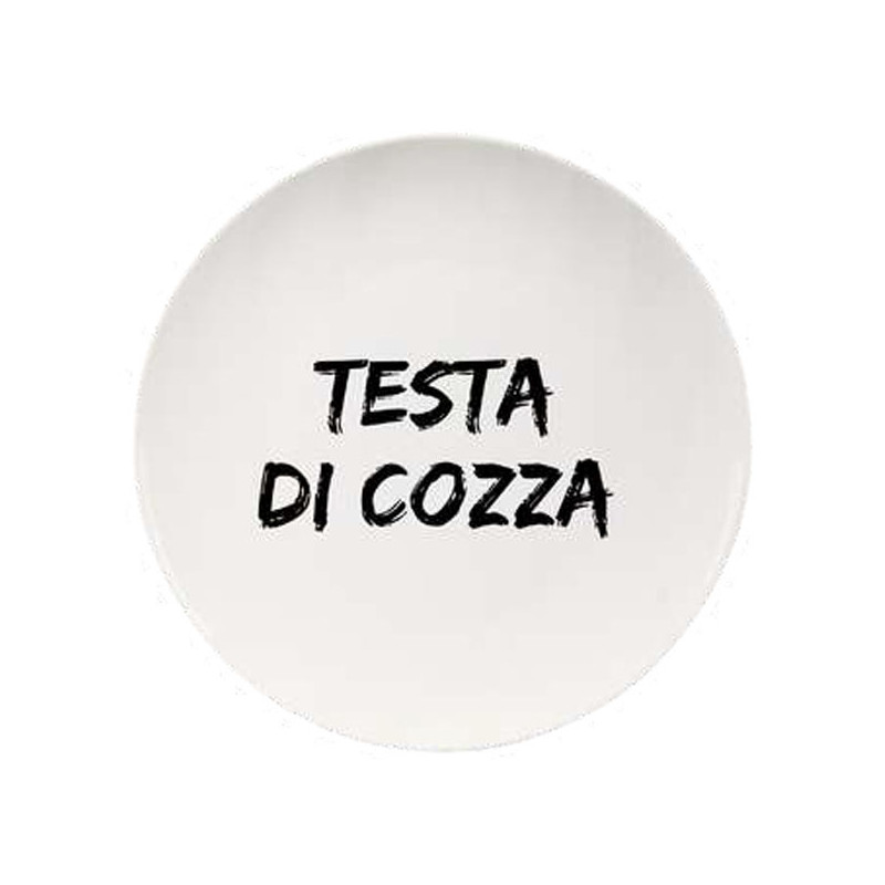 PIATTO CERAMICA PIANO TESTA DI COZZA  cm 26,5 SOOR