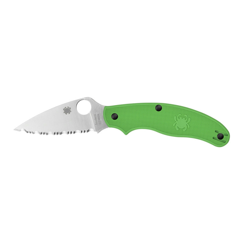 Spyderco UK PENKNIFE SALT GREEN SERRATED C94SGR