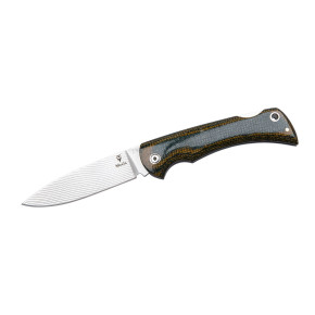 Muela FOLDING MICARTA GREEN DAMASCUS BX-9G.DX
