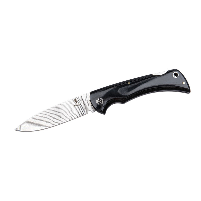 Muela FOLDING MICARTA BLACK DAMASCUS BX-9M.DX