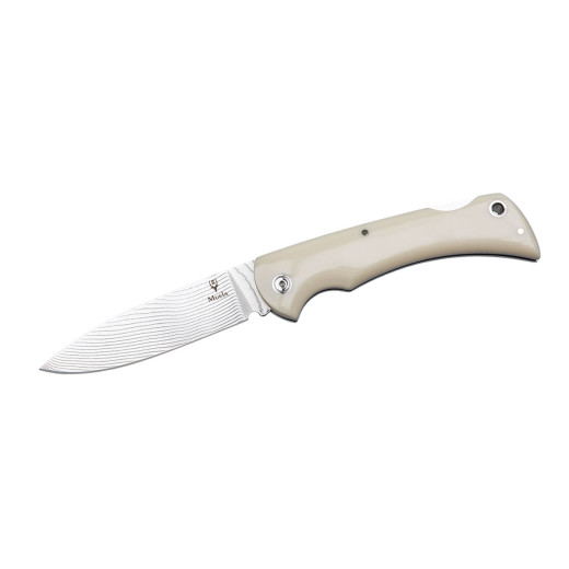Muela FOLDING MICARTA WHITE DAMASCUS BX-9W.DX