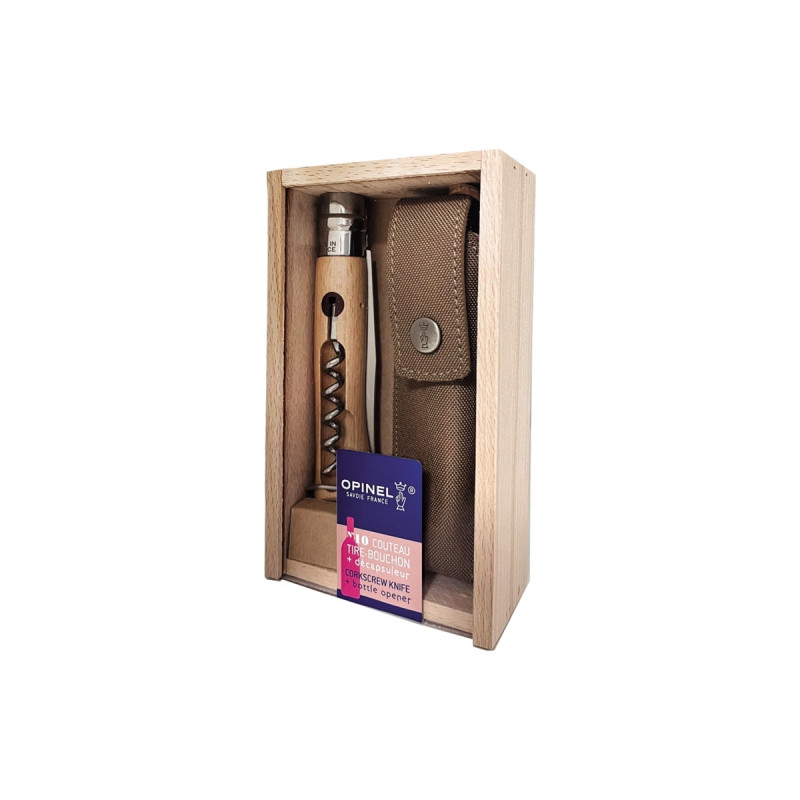 Opinel CAVATAPPI / APRIBOTTIGLIE N°10 INOX C/FODERO C/BOX (002620)