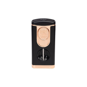 Paliò ACCENDISIGARI TREVI TRIPLE w/V-CUTTER JET (PAL-CL-3100BKRS) Black & Rose