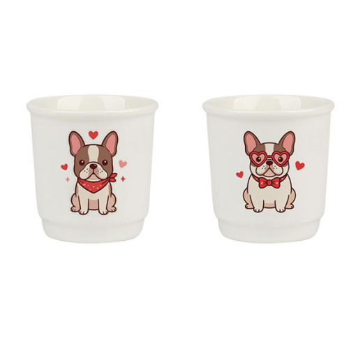 TAZZA CAFFE CERAMICA BULLDOG       ml 90 Pz 2 SOOR