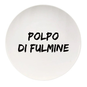 PIATTO CERAMICA PIANO POLPO DI FULM.  cm 26,5 SOOR