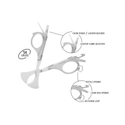 Xikar FORBICE TAGLIASIGARI PIEGHEVOLE MTX Chrome Silver 400CS