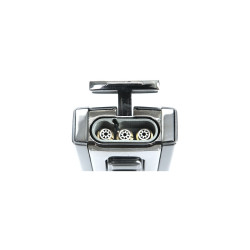 Xikar ACCENDISIGARI TREZO INLINE TRIPLE Chrome & Silver