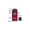 Xikar ACCENDISIGARI HP3 INLINE TRIPLE Daytona Red