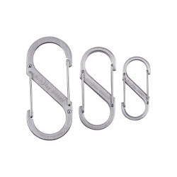 Niteize S-BINER DUAL CARABINER #2 #3 #4 SS Stainless SB234-03-11