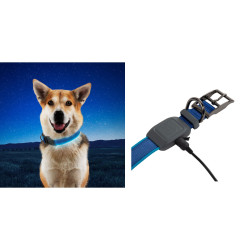 Niteize NITEDOG RECHARGEABLE LED COLLAR LARGE Blue NDCRL-03-R3