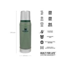 Stanley CLASSIC LEGENDARY BOTTLE SMALL 25oz /750ml Hammertone Green