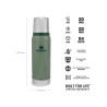 Stanley CLASSIC LEGENDARY BOTTLE SMALL 25oz /750ml Hammertone Green