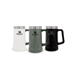 Stanley ADVENTURE BIG GRIP BEER STEIN 24oz /700ml Hammertone Green