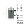 Stanley CLASSIC STAY HOT FRENCH PRESS 48oz/  1.4l Hammerton Green