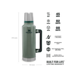 Stanley CLASSIC LEGENDARY BOTTLE XLARGE 2.0qt /1.9l Hammertone Green