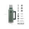 Stanley CLASSIC LEGENDARY BOTTLE XLARGE 2.0qt /1.9l Hammertone Green