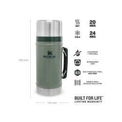 Stanley CLASSIC LEGENDARY FOOD JAR 1.0qt /940ml Hammertone Green