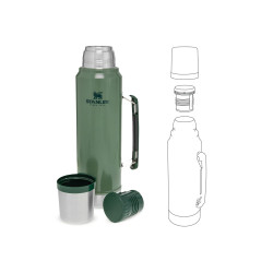 Stanley CLASSIC LEGENDARY BOTTLE 1.1qt /1l Hammertone Green